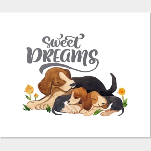 Puppy love design " Sweet Dreams" Posters and Art